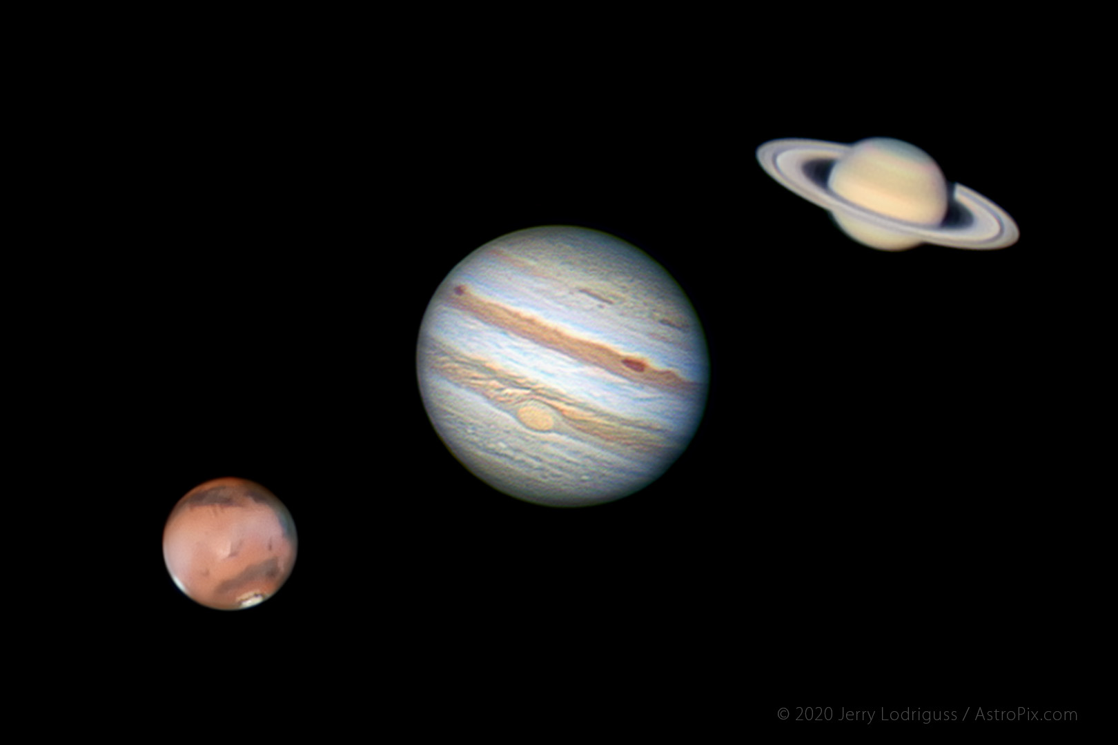 Mars, Jupiter, Saturn.