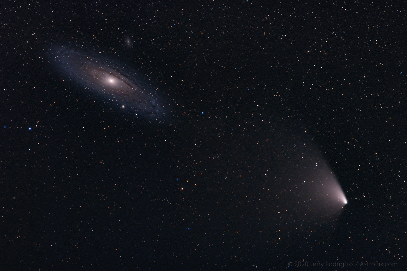 Comet PanSTARRS (C/2011 L4) passes near M31, the Andromeda Galaxy on the morning of April 2, 2013.