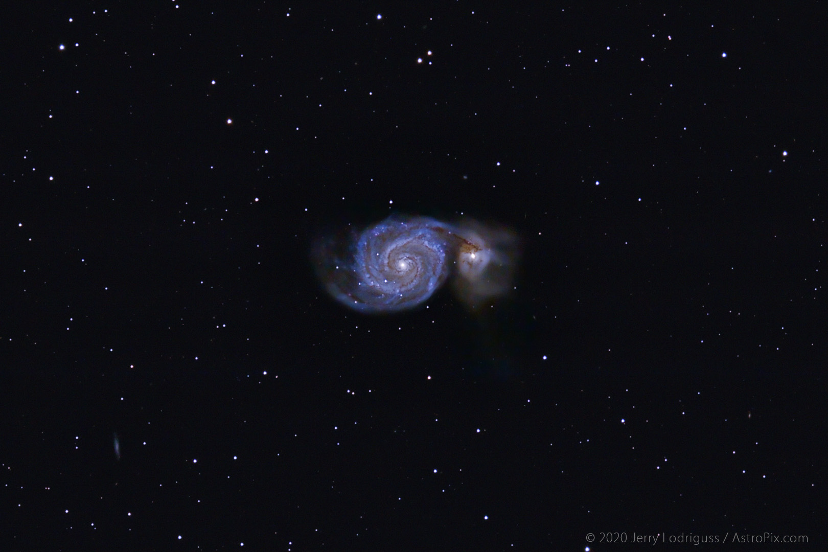 Galaxy M51, the Whirlpool galaxy in Canes Venatici.