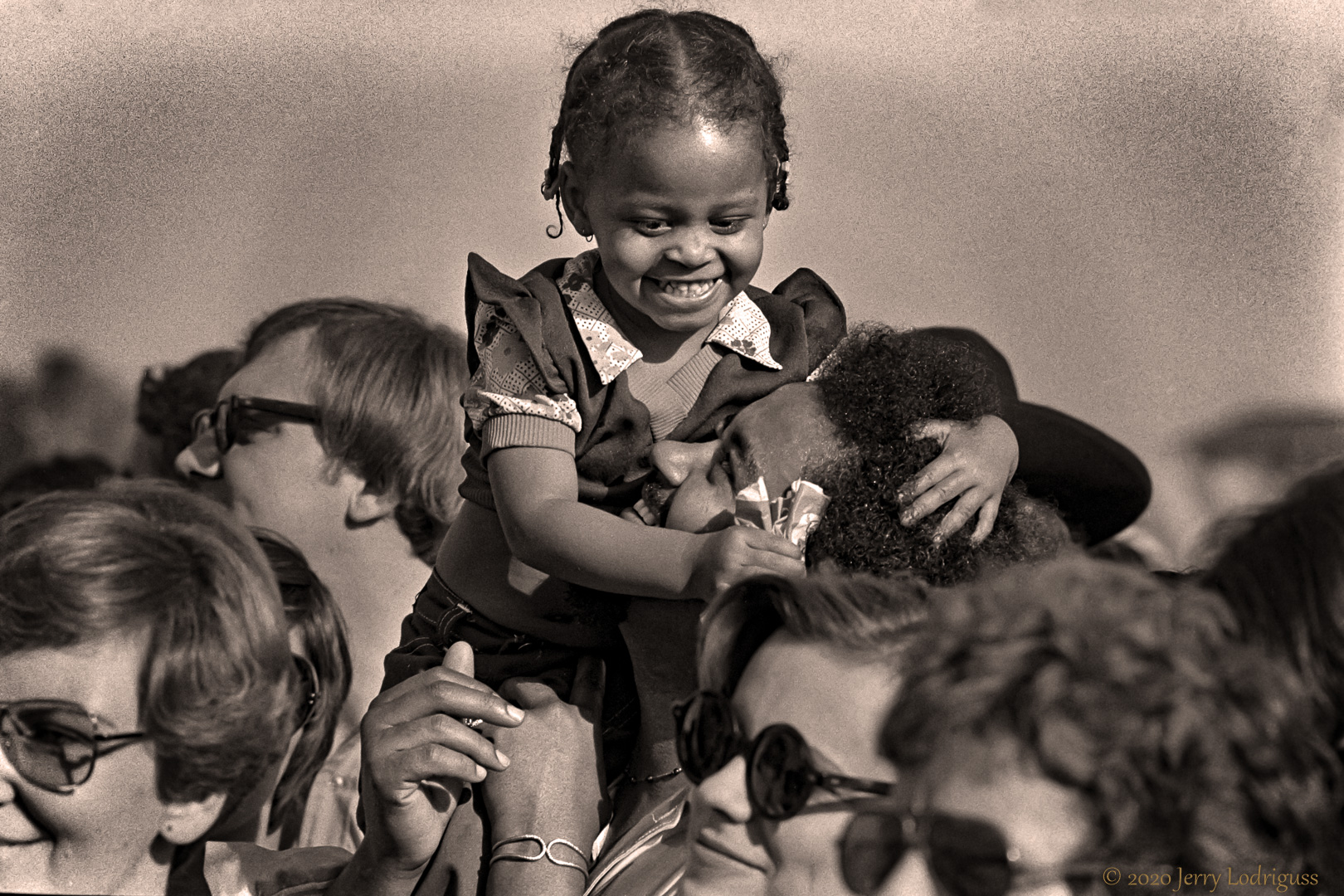 Father and daughter, Jazzfest.