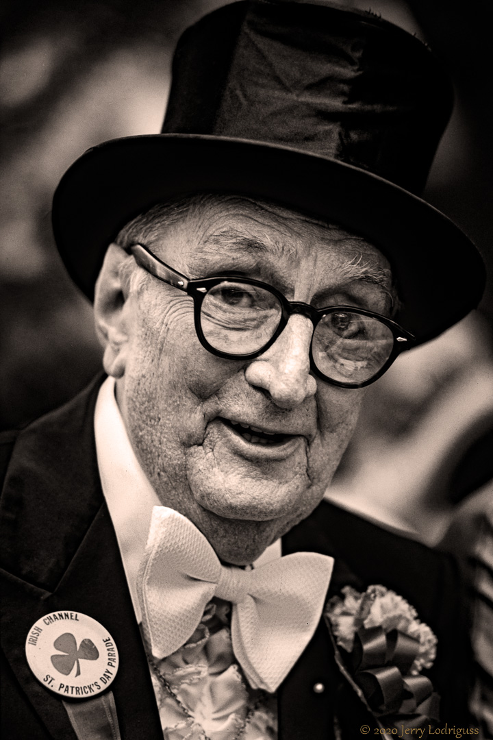 Grand Marshal, St. Patrick's Day parade, Irish Channel, New Orleans.