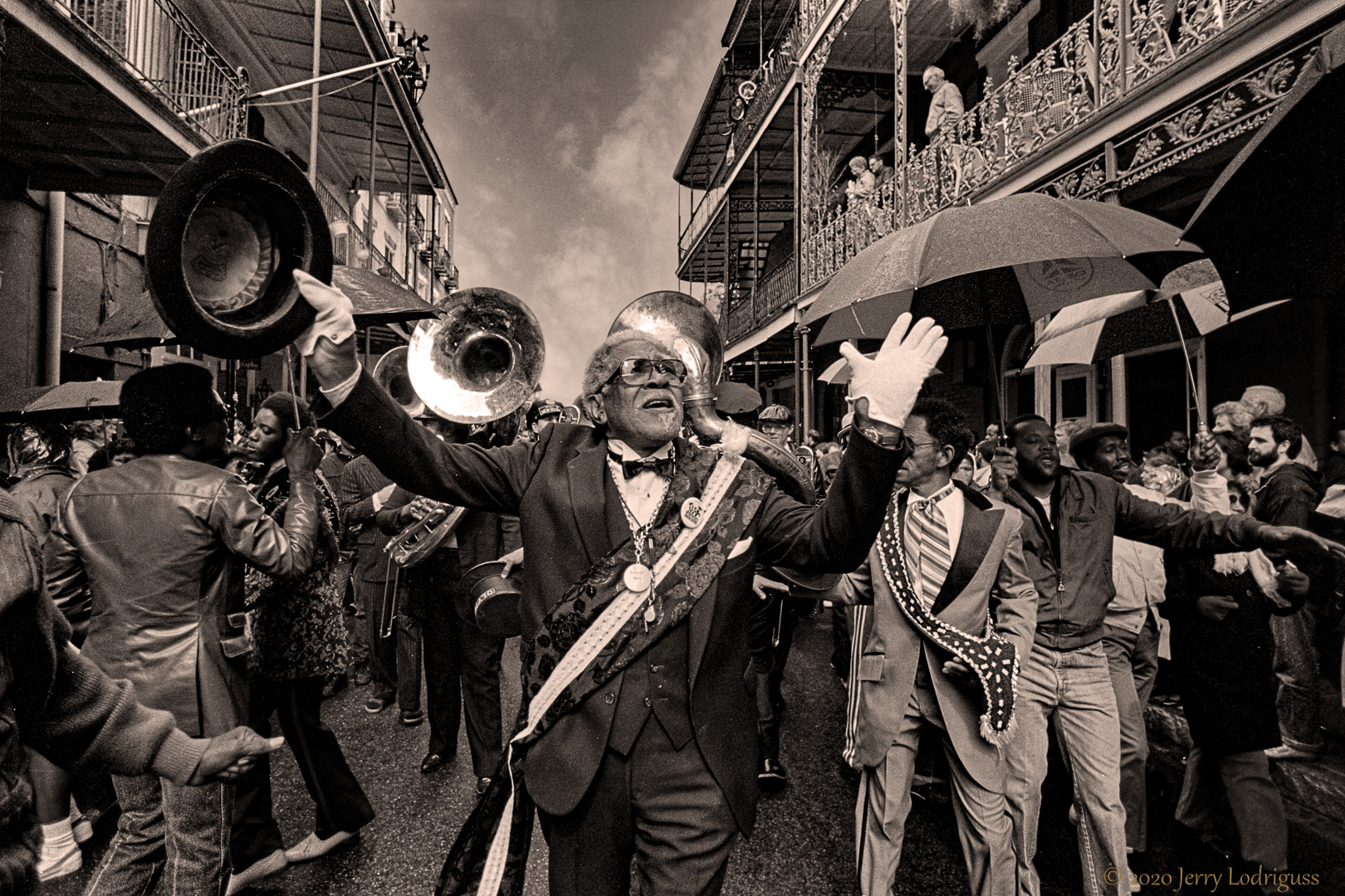 Jazz funeral, French Quarter.